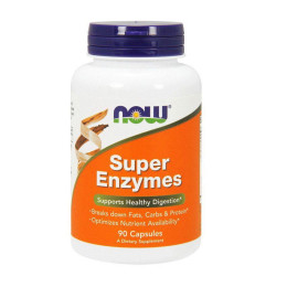 Натуральні ферменти для травлення (Super Enzymes), Now Foods, 90 капсул