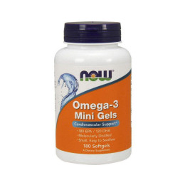 Омега 3 (Omega-3 Mini Gels), Now Foods, 180 м'яких капсул