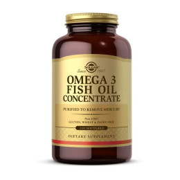 Омега 3 Концентрат (Omega 3 Fish Oil Concentrate), Solgar, 240 мягких капсул