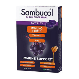 Пастилки для імунітету (Immuno Forte Pastilles), Sambucol, 20 пастилок