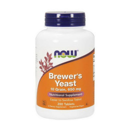 Пивні дріжджі (Brewer's Yeast) 650 мг, Now Foods, 200 табл