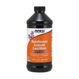 Соняшниковий Лецитин рідкий (Sunflower Liquid Lecithin), Now Foods, 473 мл