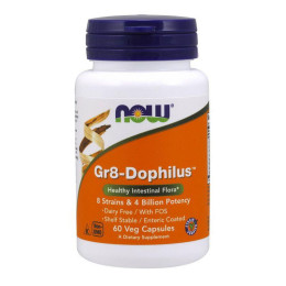 Пробиотики (Gr8-Dophilus), Now Foods, 60 веган капсул