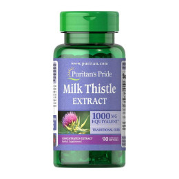 Розторопша (Milk Thistle Extract) 1000 мг, Puritan's Pride, 90 м'яких капсул