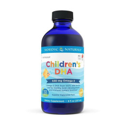 Риб'ячий жир (рідкий) для дітей (Children's DHA) 530 мг, Nordic Naturals, 237 мл, Натуральна полуниця