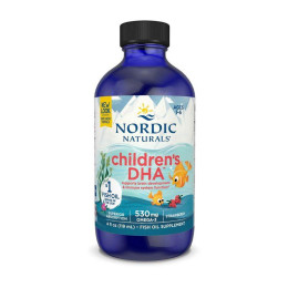 Риб'ячий жир (рідкий) для дітей (Children's DHA) 530 мг, Nordic Naturals, 473 мл, Натуральна полуниця