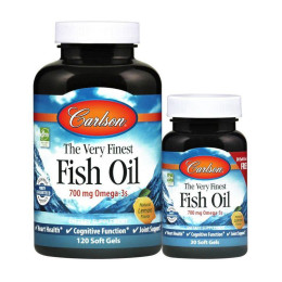 Риб'ячий жир (The Very Finest Fish Oil), Carlson Labs, 120+30 м'яких капсул, Помаранчевий