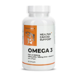 Риб'ячий жир Омега 3 та Вітамін Е (Omega 3 + Vitamin E), Progress Nutrition, 90 м'яких капсул