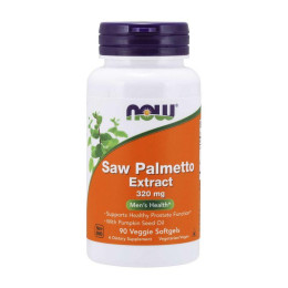 З Пальметто (Saw Palmetto Extract) 320 мг, Now Foods, 90 м'яких веган капсул