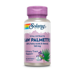 З Пальметто, екстракт ягід (Saw Palmetto berry extract) 160 мг, Solaray, 60 м'яких капсул