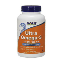 Ультра Омега 3 (Ultra Omega-3), Now Foods, 180 м'яких капсул