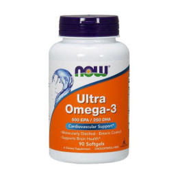 Ультра Омега 3 (Ultra Omega-3), Now Foods, 90 м'яких капсул