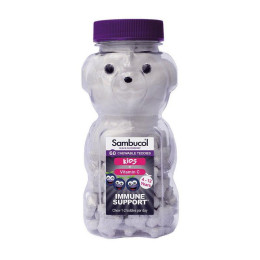 Чорна бузина + Вітамін С (Black Elderberry Chewable Teddies For Kids + Vitamin C), Sambucol, 60 жувальних ведмедиків