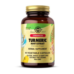 Екстракт кореня Куркуми (Turmeric Root Extract), Solgar, 60 капсул.