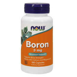 Бор (Boron) 3 мг, Now Foods, 100 капсул