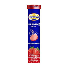 Вітамін Д (Vitamin D) 1000 МО, Haliborange, 20 табл, Полуниця