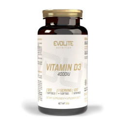 Вітамін Д3 (Vitamin D3) 4000 МО, Evolite Nutrition, 120 м'яких капсул