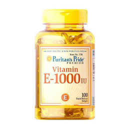 Вітамін Е (Vitamin E) 450 мг, 1000 МО, Puritan's Pride, 100 м'яких капсул