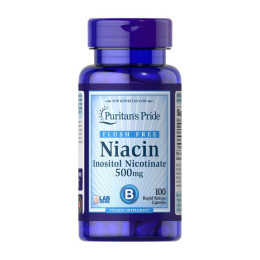 Вітамін B3 Ніацин (Niacin) 500 мг, Puritan's Pride, 100 капсул