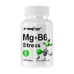 Магній та Вітамін Б6 (Mg+B6 Stress), IronFlex, 100 табл