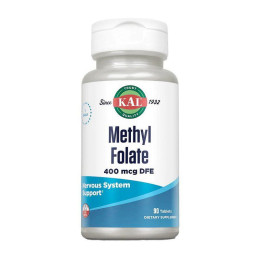 Метилфолат (Methyl Folate) 400 мкг, KAL, 90 табл