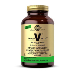 Мультивітамін формула VM-75 (Multiple vitamins with Chelated Minerals), Solgar, 120 веган капсул