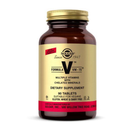 Мультивітамін формула VM-75 (Multiple vitamins with Chelated Minerals), Solgar, 90 табл