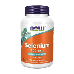 Селен (Selenium) 200 мкг, Now Foods, 180 веган капсул