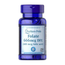 Фолієва кислота (Folic acid) 400 мкг, Puritan's Pride, 250 табл