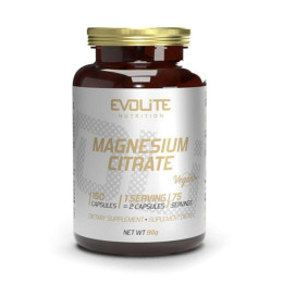 Цитрат Магнію (Magnesium Citrate), Evolite Nutrition, 150 веган капсул