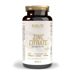 Цинк Цитрат (Zinc Citrate), Evolite Nutrition, 100 веган капсул