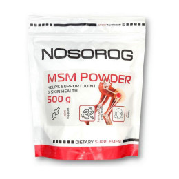 Метилсульфонілметан у порошку ЧСЧ (MSM Powder), NOSOROG, 500 г, Неприправлений