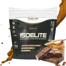 Сироватковий протеїн ізолят Evolite Nutrition Iso Elite 500 г, Шоколадна арахісова олія