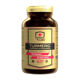 Куркумін та Піперін (Turmeric + Piperine), Immune Labs, 120 капсул