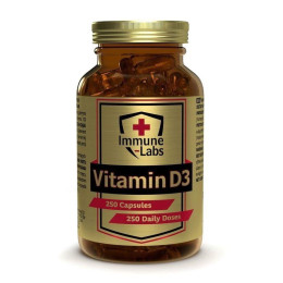 Вітамін Д3 (Vitamin D3) 2000 IU, Immune Labs, 250 капсул