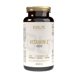 Вітамін Е (Vitamin E) 400IU, Evolite Nutrition, 100 м'яких капсул