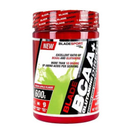 Амінокислоти БЦАА + Глютамін (BCAA+Glutamine Direct) Blade Sport 600 г, Зелене яблуко