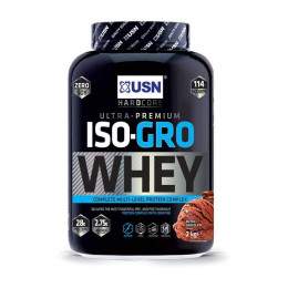 Сироватковий протеїн концентрат USN Iso-Gro Whey 2000 г, Голландський шоколад