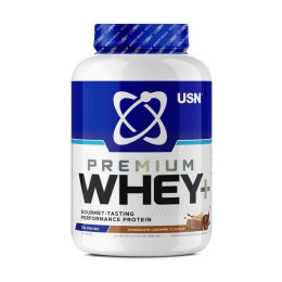 Сироватковий протеїн концентрат USN Whey+ Premium Protein 2000 г, Шоколадна карамель