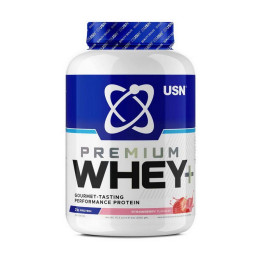 Сироватковий протеїн концентрат USN Whey+ Premium Protein 2000 г, Полуниця