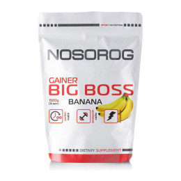 Гейнер для набору ваги NOSOROG Gainer BIG BOSS 1500 г, Полуниця