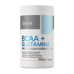 Амінокислоти BCAA + Glutamine OstroVit у порошку 500 г, Апельсин