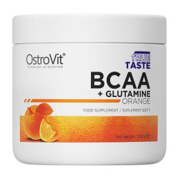 Амінокислоти BCAA + Glutamine OstroVit у порошку 200 г, Лимон