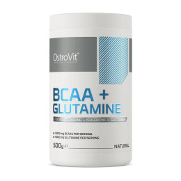 Амінокислоти BCAA + Glutamine OstroVit у порошку 500 г, Чистий