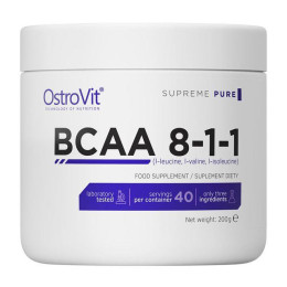 Амінокислоти BCAA 8-1-1 OstroVit 200 г, Чистий