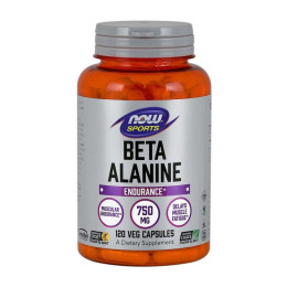 Бета-Аланін NOW (Beta-Alanine) 750 мг 120 капсул