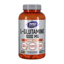 Л-Глютамін NOW (L-Glutamine) 1000 мг 240 веган капсул