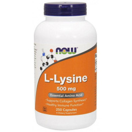 Л-Лізин NOW (L-Lysine) 500 мг 250 капсул