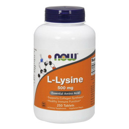 Л-Лізин NOW (L-Lysine) 500 мг 250 табл