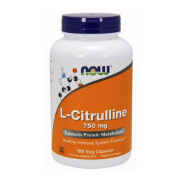 Л-Цитрулін NOW (L-Citrulline) 750 мг 180 веган капсул